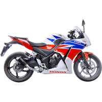 (image for) LV-10 Black stainless steel Slip-On for HONDA CB300R/CBR300R 15-21