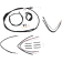 (image for) Burly Brand Black Handlebar Cable/Line Install Kit, For 18" Ape hanger bar