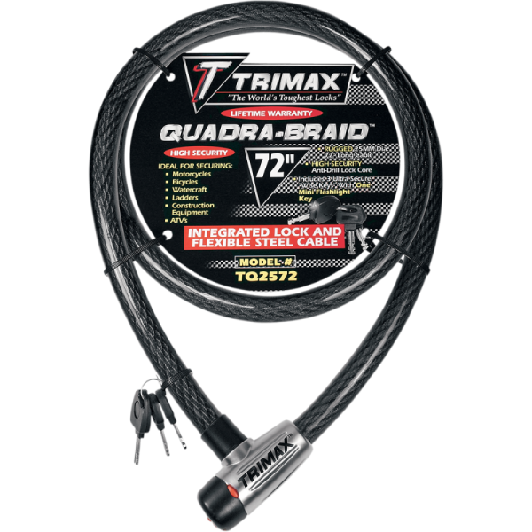 (image for) Trimax 72" L Quadra-Braid cable lock