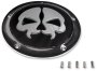 (image for) Split Skull Derby Cover, Black w/ Chrome Skull