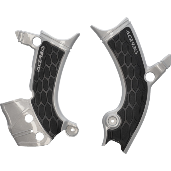 (image for) Acerbis X-Grip Frame Guard - Yamaha YZ250F 24-26, YZ250FX 25-26, YZ450F 23-26, YZ450FX 24-26 - Silver/black