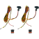 (image for) Micro Bullet V2 LED Turn Signals - Red/Amber w/ Gloss Black Housing