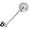 (image for) Round Chrome Clamp-On Mirror, 10" Stem