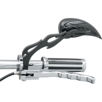 (image for) Flame Teardrop Mirror with Sculptured Stems, Black