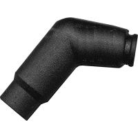 (image for) K&S 120° Elbow Resistor Cover, 14mm thread, terminal stud, black plastic