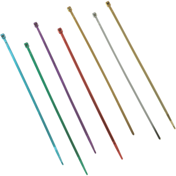 (image for) Drag Specialties Chrome Cable Ties, 4" Length