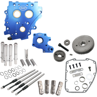 (image for) S&S Gear Drive Cam Chest Kit Without Cams, w/ Chrome Pushrod Tubes