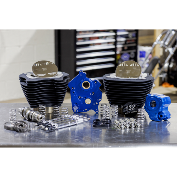 (image for) S&S CYCLE 132" Power Package, Wrinkle Black (Non-Highlight), Gear Drive