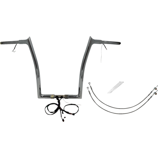 (image for) EZ Install Chrome 16" Pointed Top Handlebar Kit