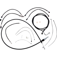 (image for) XR Black w/ Black Fittings DOT Handlebar Installation Kit, 12"-14" Apes