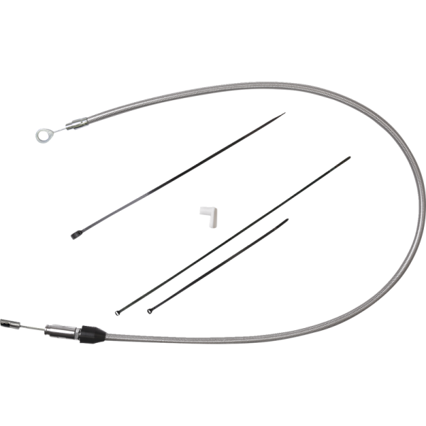(image for) Drag Specialties Quick Connect Upper Clutch Cable, Stainless, 56"