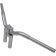 (image for) Chrome 1 1/4" Kage Fighter T-Bars, 8" End Rise