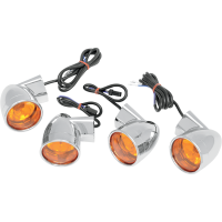 (image for) Drag Specialties Bullet-Style Turn Signal Kit with Diamond-Style Mounts