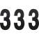 (image for) Standard Numbers - 6" Black - No. 3