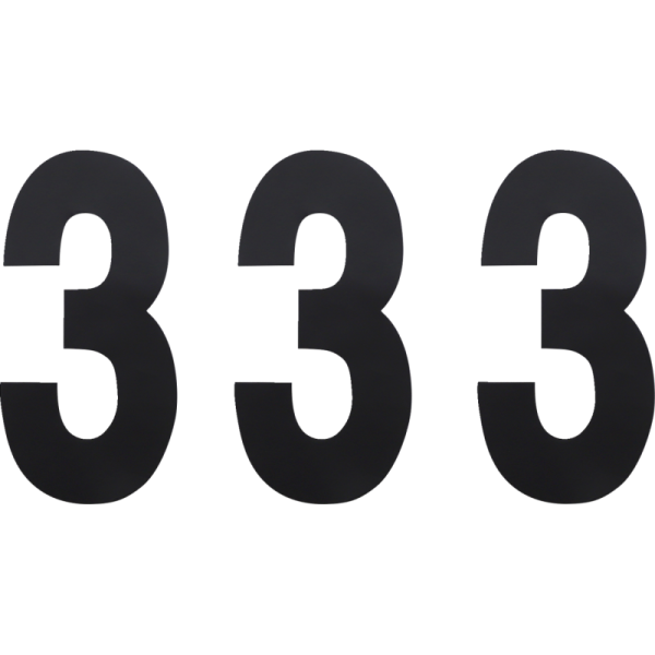 (image for) FACTORY EFFEX Standard Numbers - 6" Black - No. 3