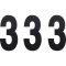 (image for) Standard Numbers - 6" Black - No. 3