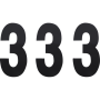 (image for) Standard Numbers - 6" Black - No. 3
