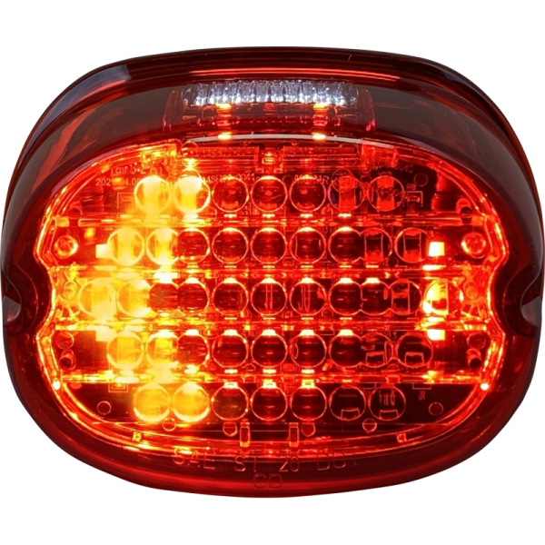 (image for) Custom Dynamics Low Profile LED Taillight with Turn Signals - Top Window, Red Lens