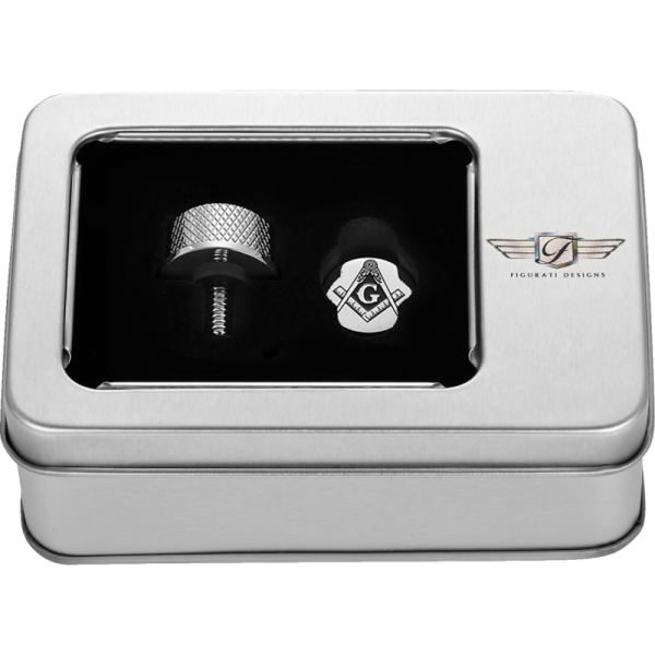 (image for) FIGURATI DESIGNS Seat Screw Mirror Polished Masonic Emblem