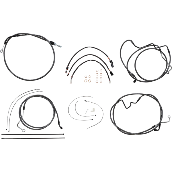 (image for) Black Pearl Designer DOT Handlebar Kit - 12-14 in. Apes