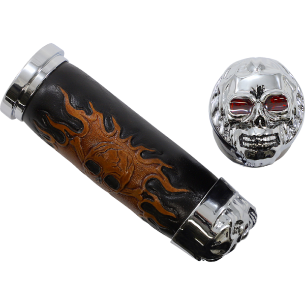 (image for) Drag Specialties Skull Grips Red Eyes