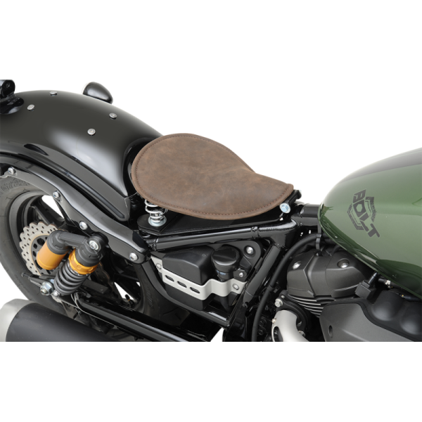 (image for) Drag Specialties Small Low-Profile Spring Solo Seat - Distressed Brown