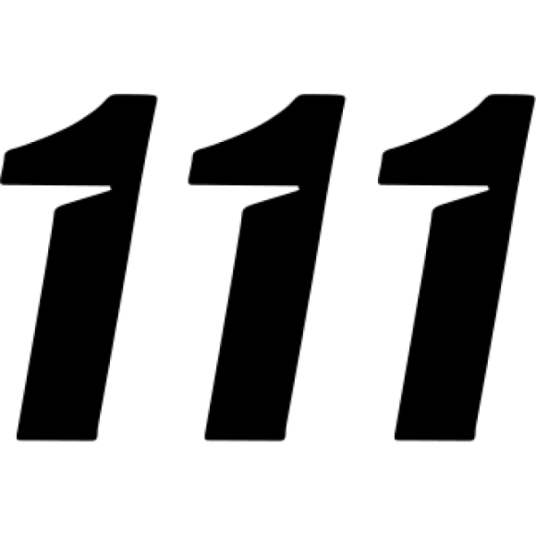 (image for) D'COR VISUALS Slash Series Numbers - 6" Black - No. 1