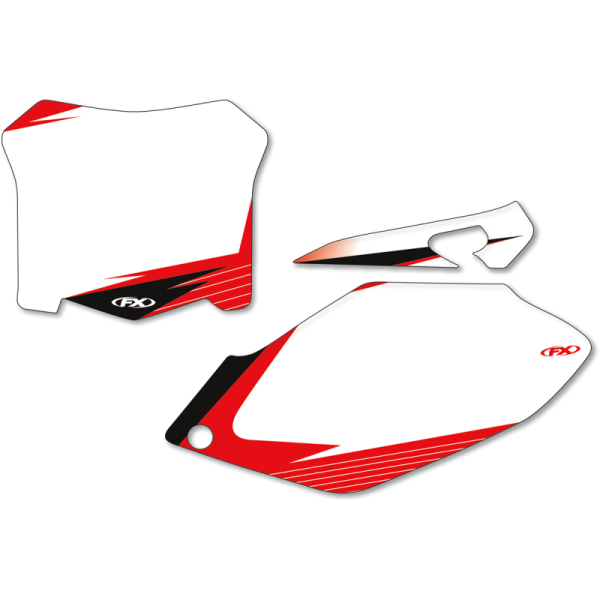 (image for) FACTORY EFFEX Pre-Cut Graphic Number Plate Kit - Honda CRF250 06-07 - White