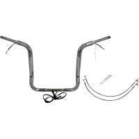 (image for) Fat Baggers Round Top EZ Install Handlebar 16" Chrome