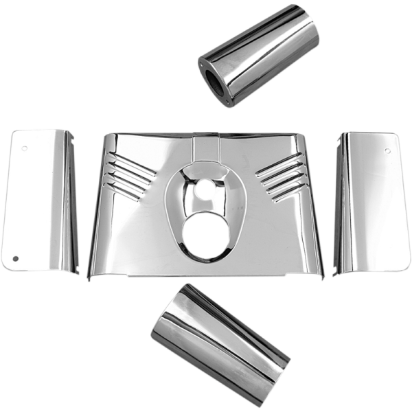 (image for) Drag Specialties Ribbed Fork Tins - 5-piece, Chrome