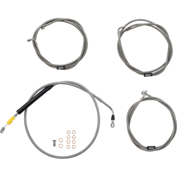 (image for) LA Choppers Stainless Standard Cable Kit (18-20in Bars)