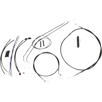 (image for) XR Black w/ Chrome Fittings DOT Handlebar Installation Kit, 10"-12" Apes