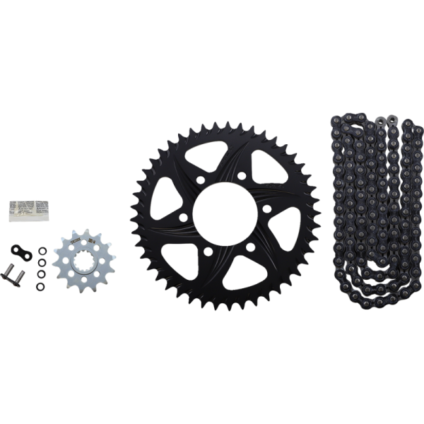 (image for) Vortex HFRA Aluminum Chain Kit (Black) for Kawasaki ZX-6R 19-24