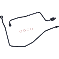 (image for) Braided DOT Rear Brake Line Upper Kit - Black Pearl