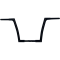 (image for) Flat Top Handlebar Gloss Black 12 Inch