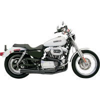(image for) Bassani Xhaust Road Rage 2-Into-1 System - Black Ceramic, Short Upswept