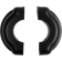 (image for) Gloss Black 1 1/4" Twin Round Handlebars, 10" End Rise