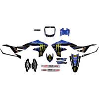 (image for) D'Cor Visuals Complete Graphics Kit - 23.5-24 Monster Energy Star Racing amaha, white background