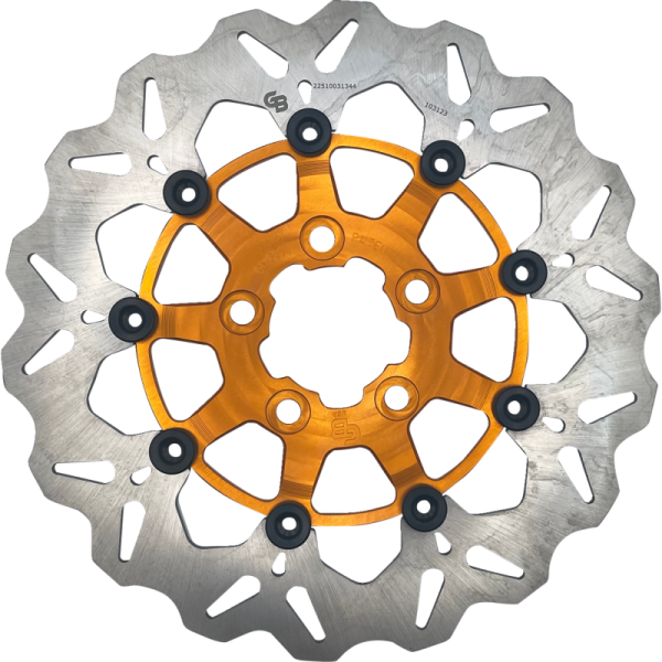 (image for) GBRAKES Full-floating Rear Rotor, Orange Carrier