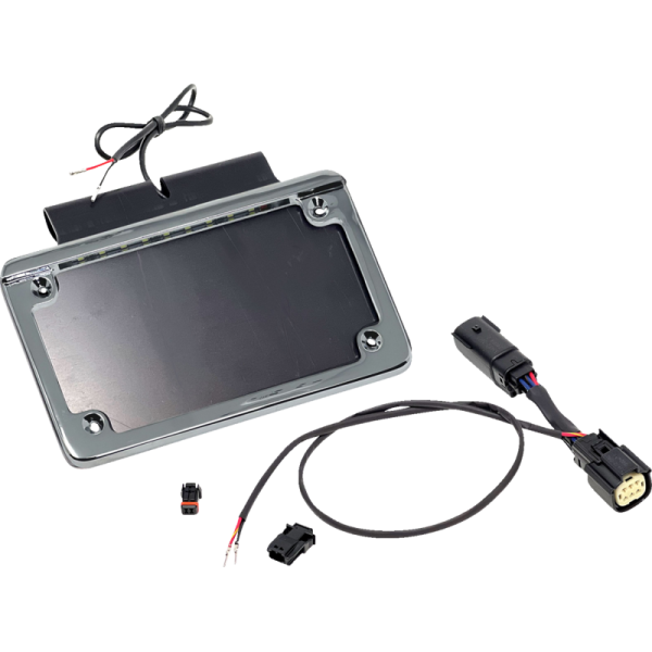 (image for) NAMZ Illuminated Saddlebag License Plate Mount - Chrome Frame