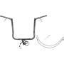 (image for) Pre-Wired EZ Install 1 1/4" Flat Top Handlebar Chrome 16" Rise