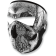 (image for) Full-Face Mask - Black and white skull face