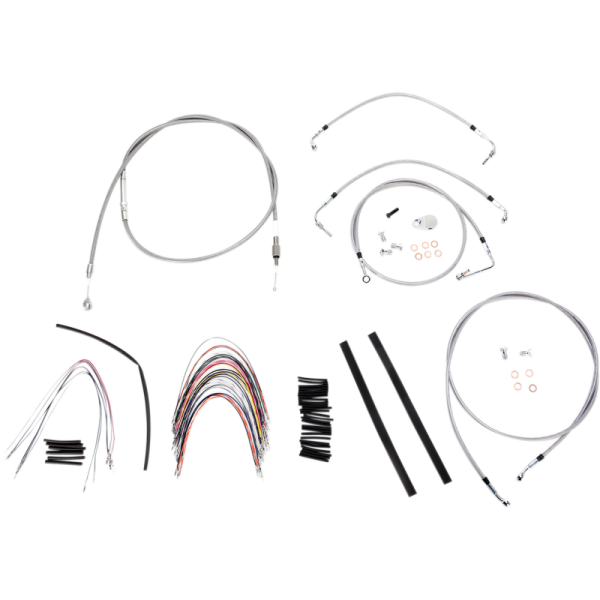 (image for) Burly Brand Ape Hanger Install Kit - Stainless Steel