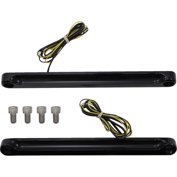 (image for) Alloy Art LED Front Signal Lights, FLSTF Black