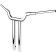 (image for) Chrome 16" End Rise 1 1/2" Valley Handlebar