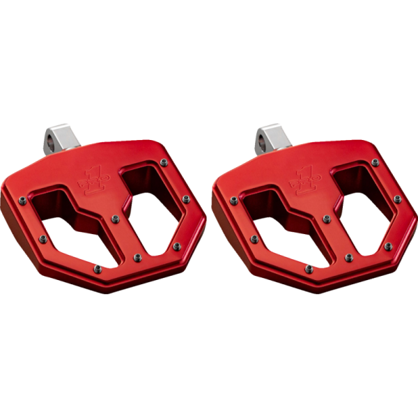 (image for) PRO-ONE PERF.MFG. BMX Billet Footpegs Red