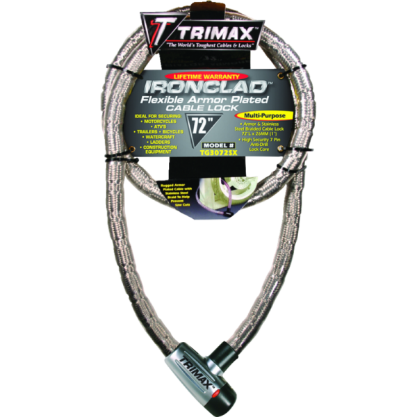 (image for) Trimax Gladiator Series Armored Cable, 72" L x 26 mm dia.
