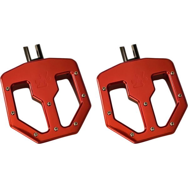 (image for) PRO-ONE PERF.MFG. BMX Billet Footpegs M-Eight Red