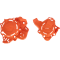 (image for) Acerbis X-Power Engine Cover Kit - Orange 16