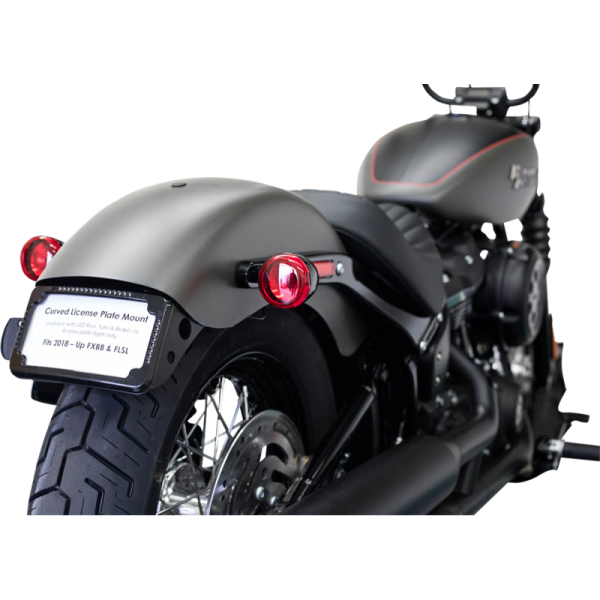 (image for) Cycle Visions Curved License Plate Mount - Slick Signal